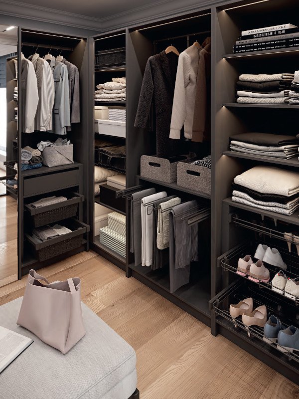 Garderoba Elite Smart Basic - otwarta, luksusowa garderoba