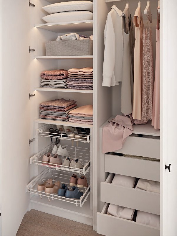 Garderoba Smart - biała szafa na wymiar w skandynawskim stylu