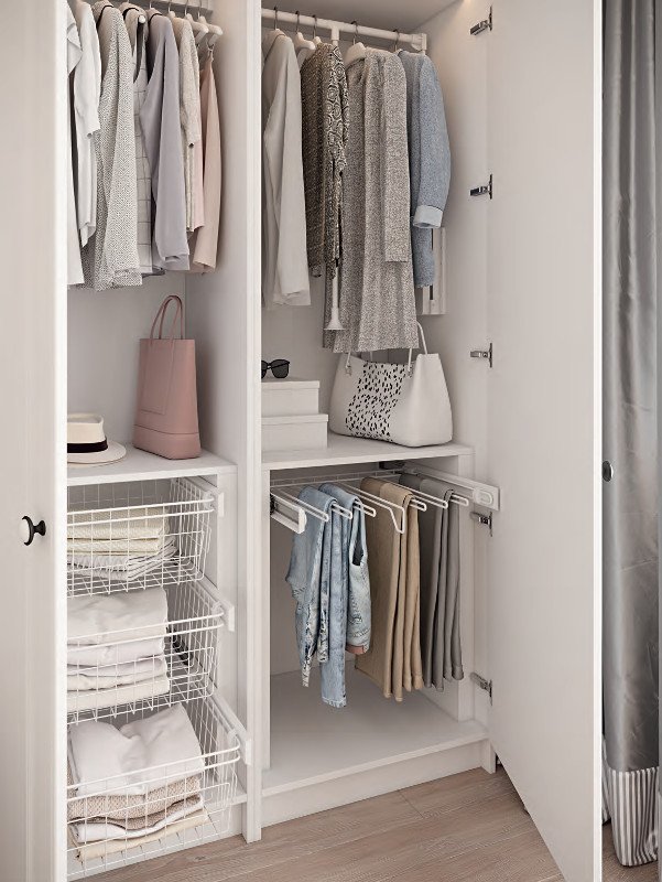 Garderoba Smart - biała szafa na wymiar w skandynawskim stylu